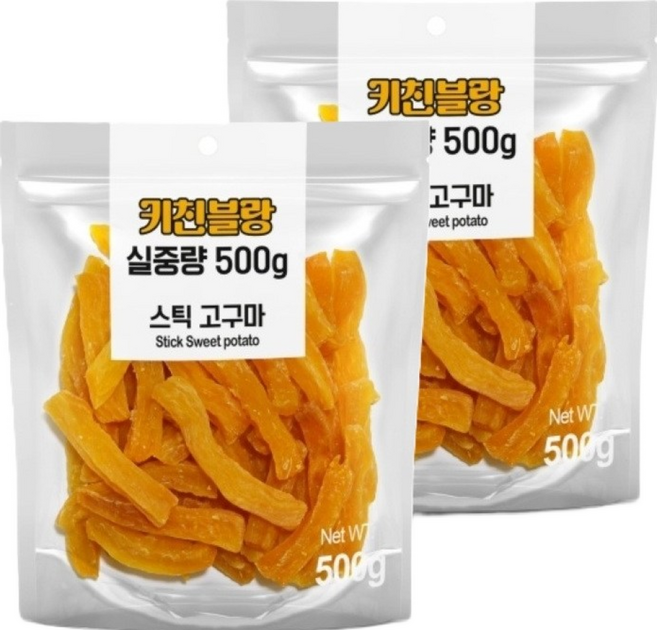 키친블랑 대용량강아지간식 고구마간식, 2개, 500g, 스틱고구마