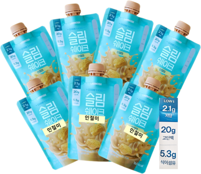 랩노쉬 슬림쉐이크 인절미, 45g, 7개