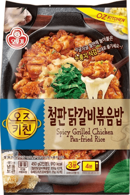 오뚜기 오즈키친 철판 닭갈비 볶음밥 450g 1개 맛있는