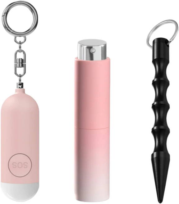 가드락 휴대용 호신용품 풀세트, 1세트, 라이트 핑크 - 쿠팡