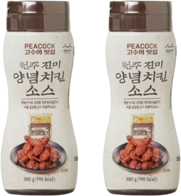 피코크 원주진미양념치킨소스, 2개, 380g