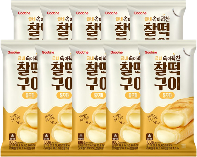 굽네 속이꽉찬 찰떡구이 통모짜, 100g, 13개