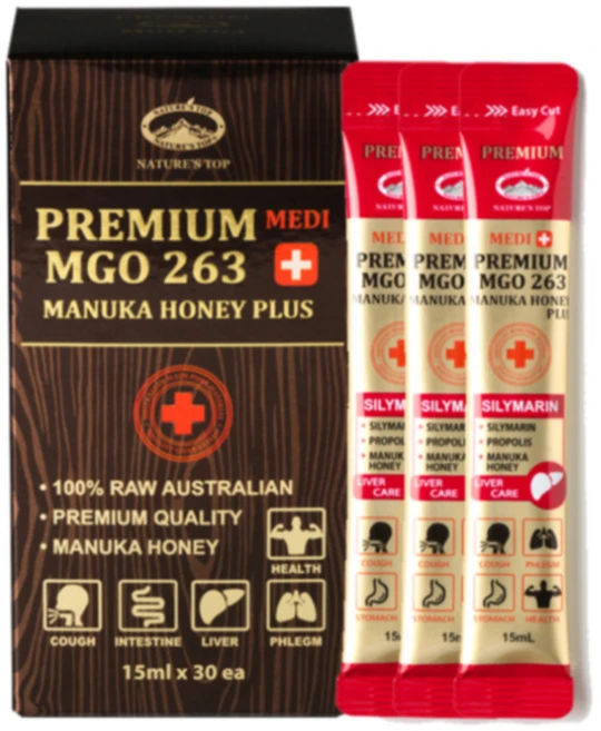 네이쳐스탑 프리미엄 마누카 허니 플러스 꿀 MGO 263 실리마린 15ml x 30, 1개 - 쿠팡