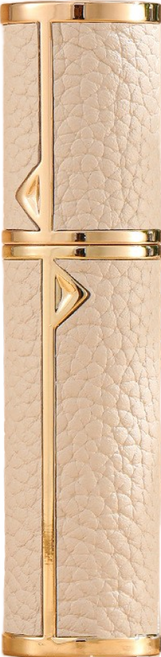 셀벨 소가죽 향수케이스 휴대용 펌핑 자동 하단 충전 리필 향수공병 5ml, 천연소가죽케이스 화이트, 1개