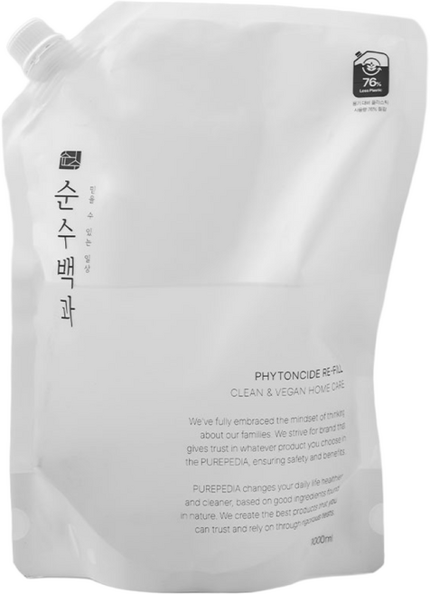 순수백과 피톤치드 리필, 1L, 1개