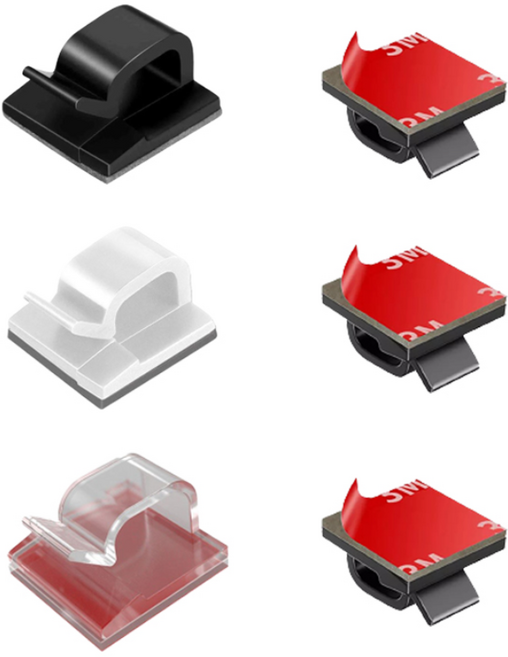 케이블 클립 홀더, 20개, 블랙