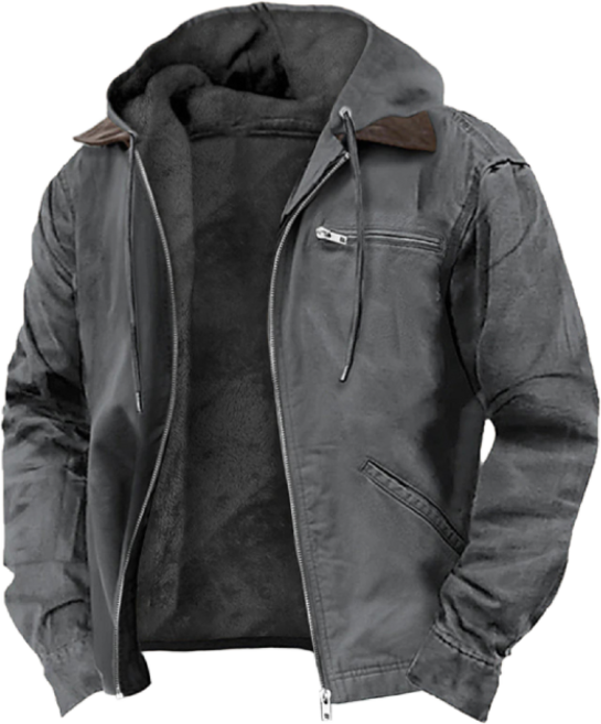 남성 오버핏 빈티지 자켓 플리스 양털 안감 후드집업 가을 겨울 아우터 WI239J