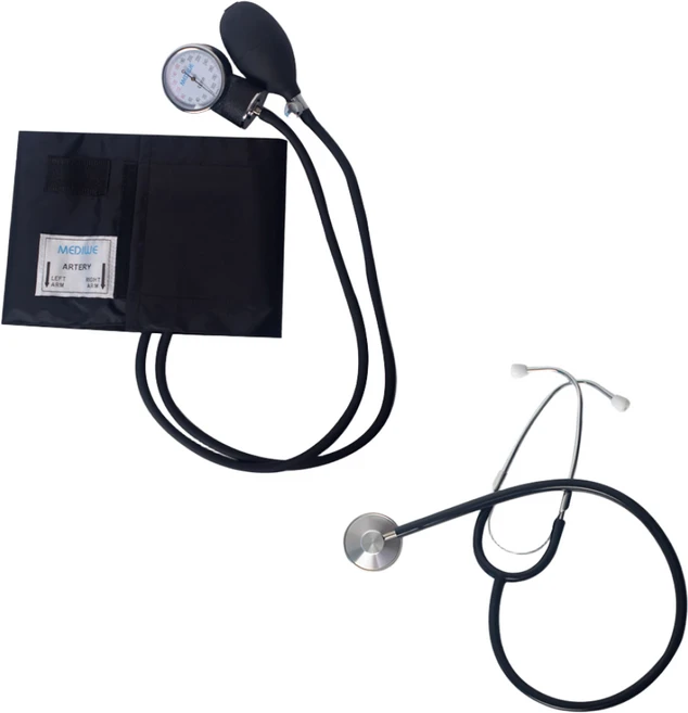 (의료기기) 메디위 수동 메타 아네로이드 혈압계 WEBP-+ 단면청진기 WES-30A 전문가용 실습용, 1세트 - 쿠팡