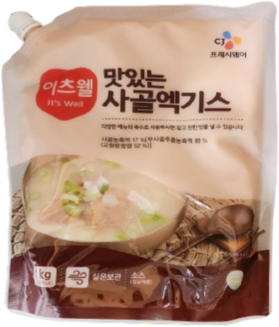 CJ 이츠웰 맛있는 사골엑기스 1kg, 4개