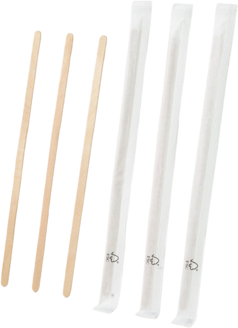 아이엠그리너 일회용 우드 커피스틱 종이 개별포장, 1세트, 250개