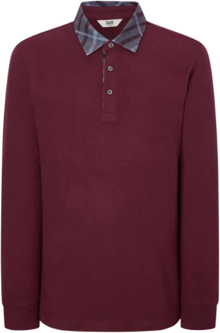 [정품 베스트셀러] 닥스 시그니처 체크 카라 포인트 남성 긴팔 카라 티셔츠