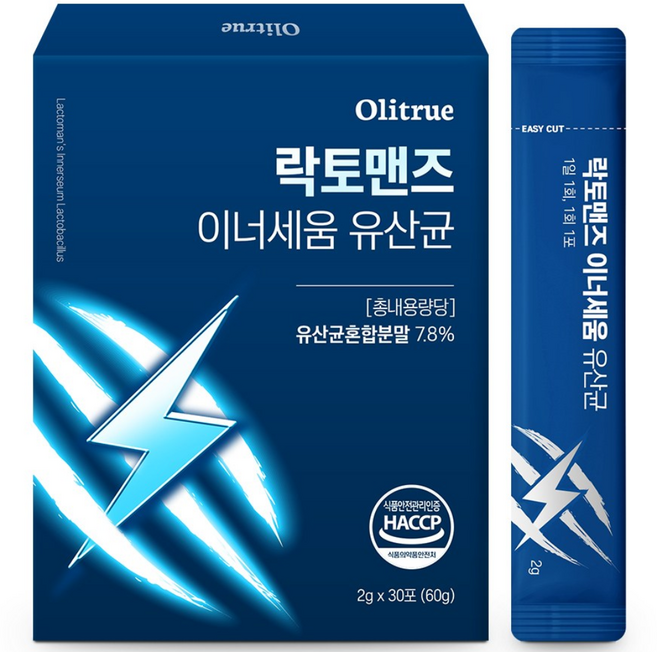 락토맨즈 이너세움 전립선 유산균 30포 60g, 1박스, 30회분