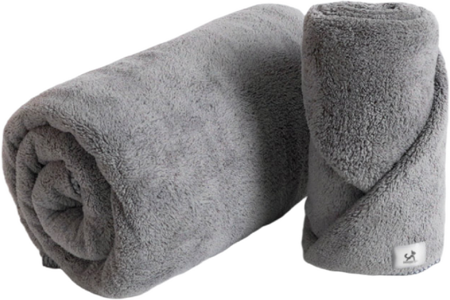 딩동펫 부드러운 펫타올 2종 세트, 그레이, 1개