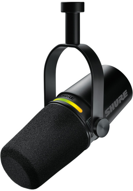 SHURE 슈어 MV7+ 플러스 관절 스탠드 방송용 팟캐스트 마이크 [MV7 후속], 단일수량
