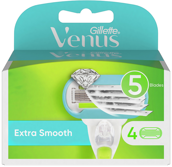질레트 비너스 엑스트라 스무스 면도날, 1개, 4개입