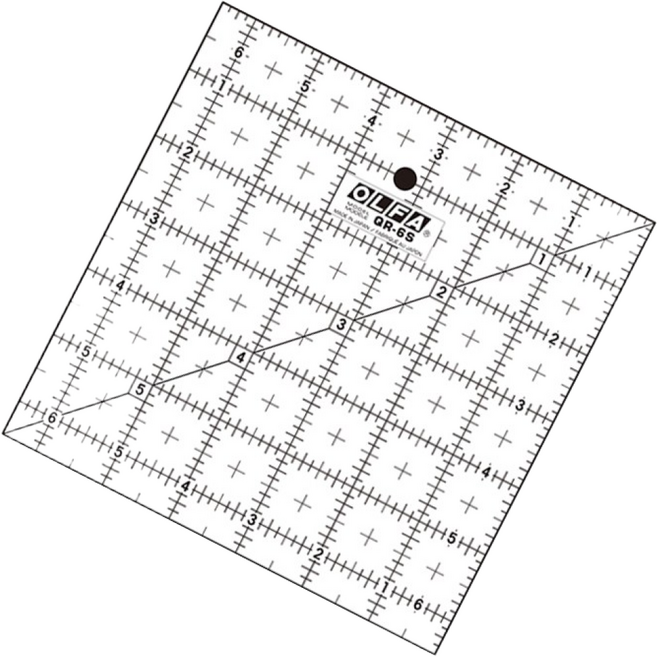 올파 OLFA 재단자 곡선자 퀼트용 자 QR-6S, 1개