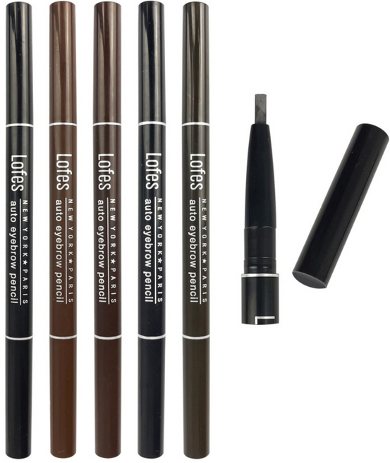 양면 오토 아이브로우 펜슬 눈섭펜슬, 흑색, 12개