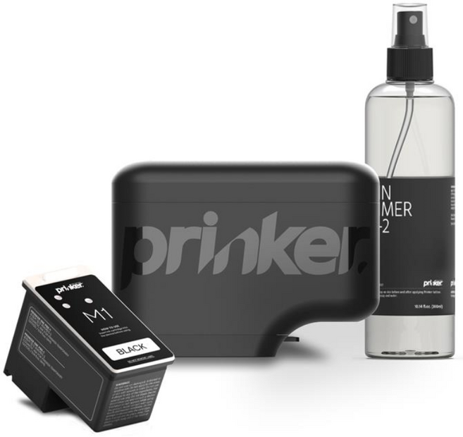 프링커M 블랙타투 세트(1초타투 디바이스+블랙잉크+스킨프라이머+피부용가이드)