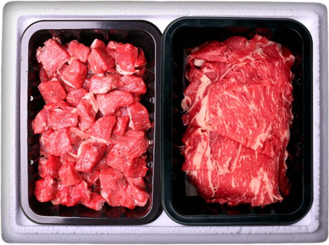 한우선물세트2호(국거리/불고기 각500g)1kg, 1개