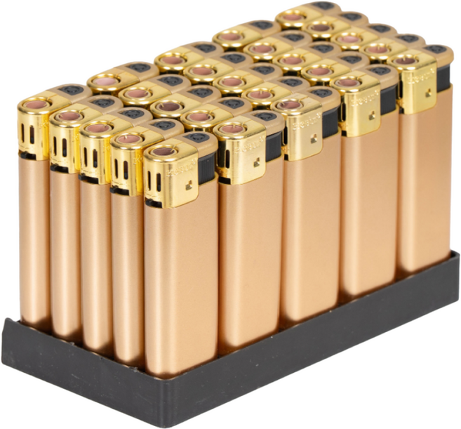 쎈터보 토치 라이터, 25개, 골드