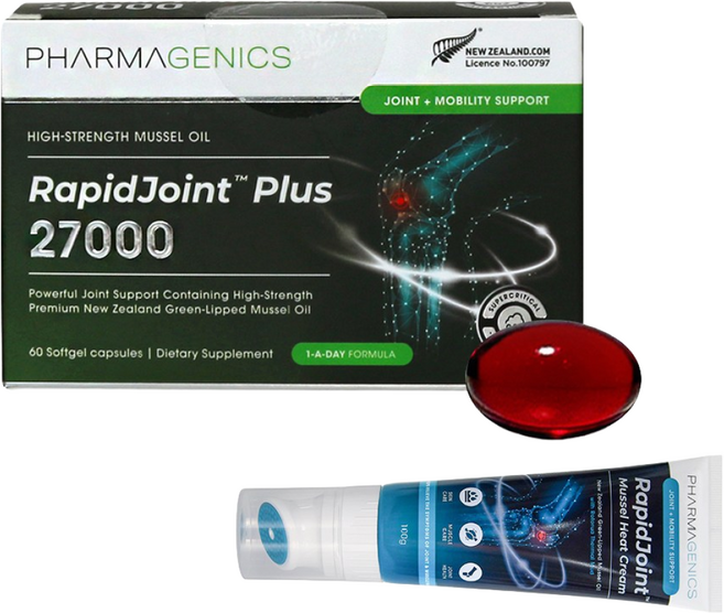 파마제닉스 뉴질랜드 초록홍합 오일 래피드조인트 27000 초록입홍합 리프리놀 60정, 1개