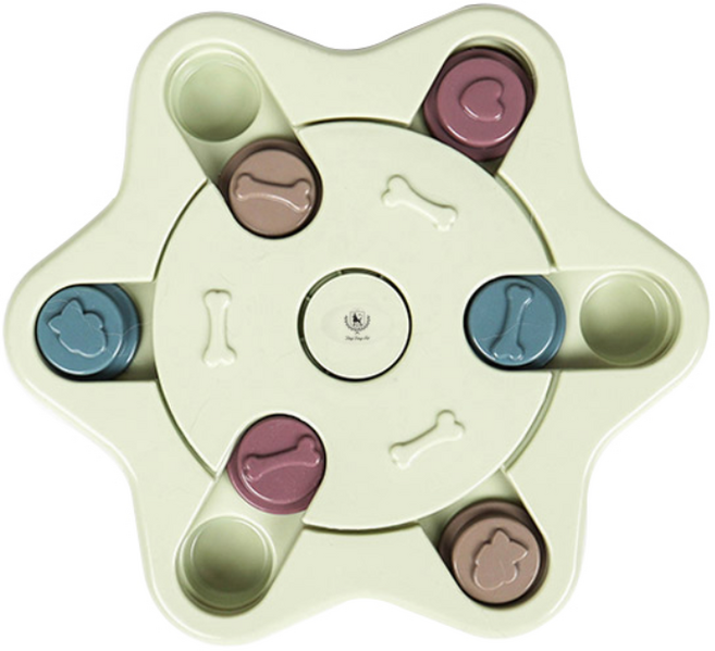 딩동펫 반려동물 지능개발 퍼즐간식토이 IQ 장난감 눈꽃, 민트, 1개
