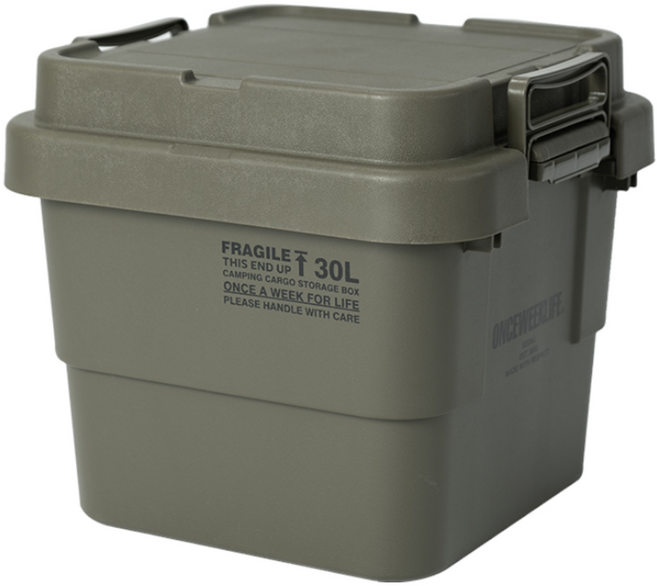 원스위크라이프 캠핑 스태킹 카고 박스 플랫타입, 카키