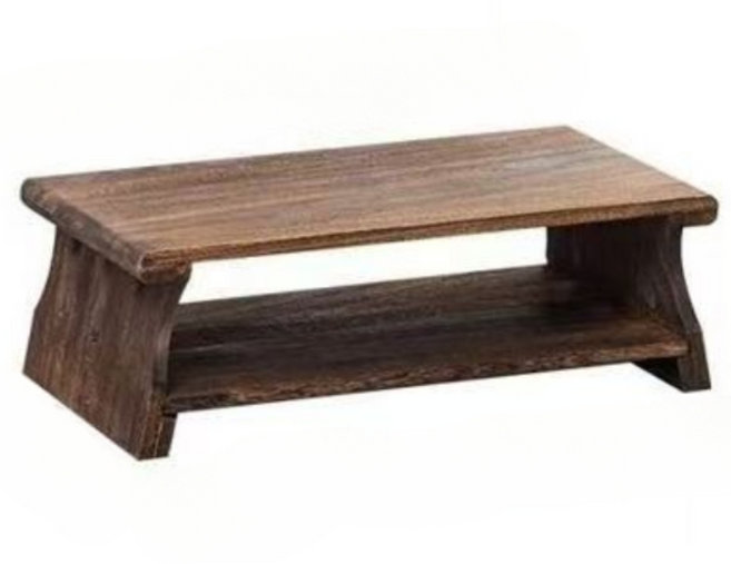 Deokol 독창성 원목 다반 가정용 낮은 테이블, 호두색