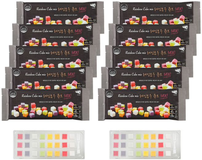 단미푸드 레인보우과일큐브치즈 큐브MIX 8가지맛, 80g, 10개