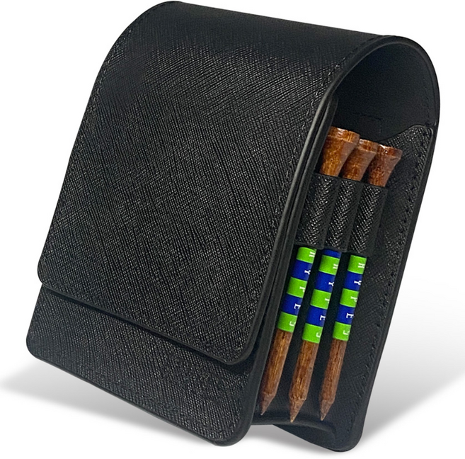 그리피스 골프 거리측정기 케이스 천연가죽 벨트형 클립형, 사피아노 블랙