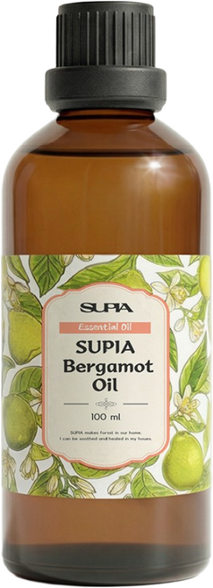수피아 100% 천연 아로마 에센셜 오일, 1개, 100ml, 베르가못