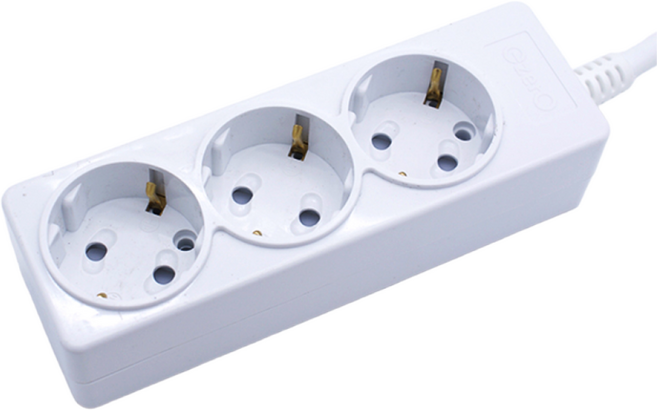 이제로 황동접지 멀티탭 3구 16A 1M 국내제조 난연재질/안전인증, 1개, 화이트