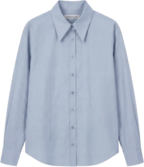 우아드 고밀도 오가닉 에센셜 셔츠 국내제작 여성용 루즈핏 면 남방
