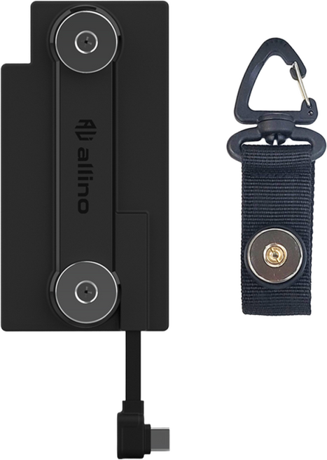 알리노 오토바이 딱판 자석 충전패드 배달대행 라이더 찍판 거치대, 딱판+조끼고리(블랙), 블랙