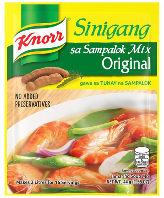 Knorr Sinigang Sampalok Mix Original 크노르 시니강 삼팔록 믹스 오리지날, 44g, 1개