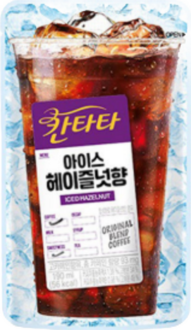 칸타타 아이스 헤이즐넛향 커피음료, 190ml, 30개