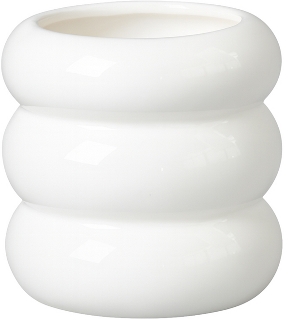 러너즈 세라믹 화장품정리함 다용도 연필 브러쉬 면봉 꽂이, 1개, 벌룬밀크