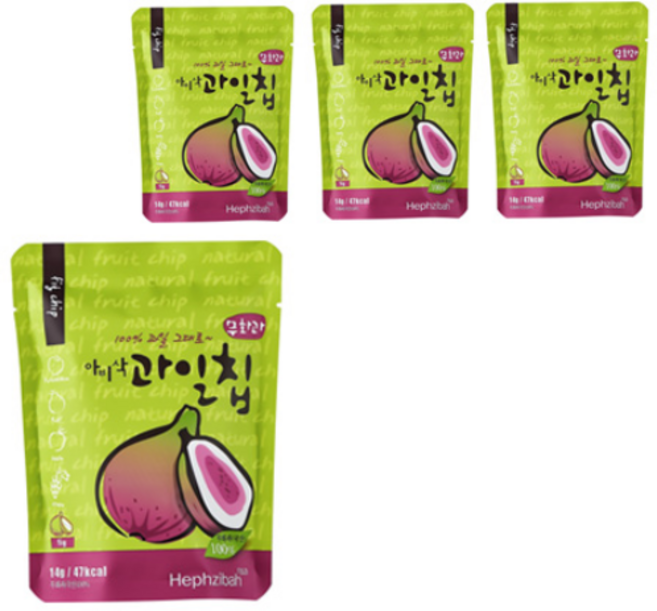 아비삭 과일칩, 14g(1개), 4개
