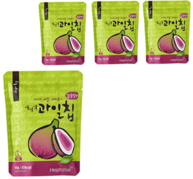 아비삭 과일칩, 14g(1개), 4개 - 쿠팡