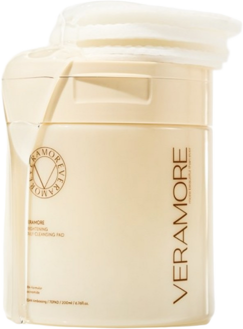 [촉촉 영양 순한 쌀겨수 클렌징] 나이아신아마이드 쌀뜨물 세안 패드 베라모어 올인원 브라이트닝 데일리 클렌징티슈 세안티슈 메이크업리무버 수정화장패드 노워시 여행용 저자극, 1개, 70매입