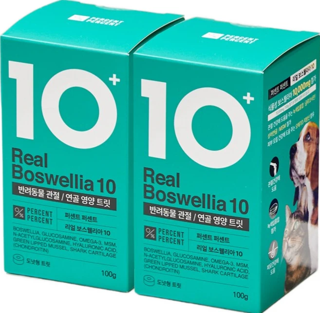 퍼센트퍼센트 반려동물 리얼 영양제, 100g, 뼈/관절강화, 2개 - 쿠팡