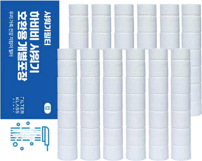 필터클래스 하비비 샤워기 녹물제거 호환필터 개별포장, 24개