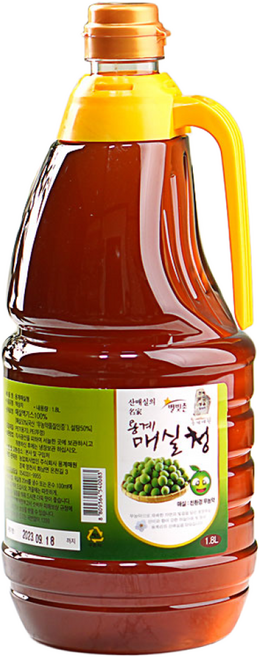 용계매원 국산 친환경 매실청 액기스 고산 매실원액 산매실, 1개, 1.8L