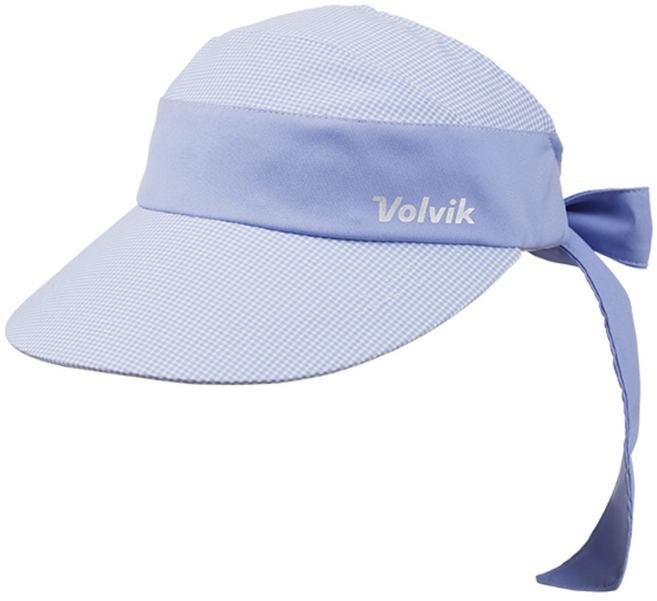 볼빅 파크골프 여성용 넓은 와이드 챙 하이크라운 러블리한 리본 디자인 썬캡 선캡 자외선차단 모자, 1개, 블루
