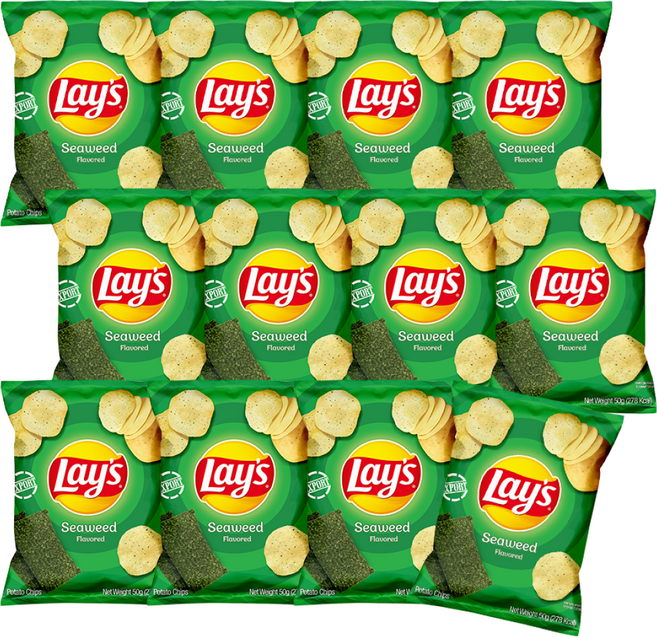 레이즈 씨위드 감자칩 대용량 편의점 과자 50g 12개 1박스