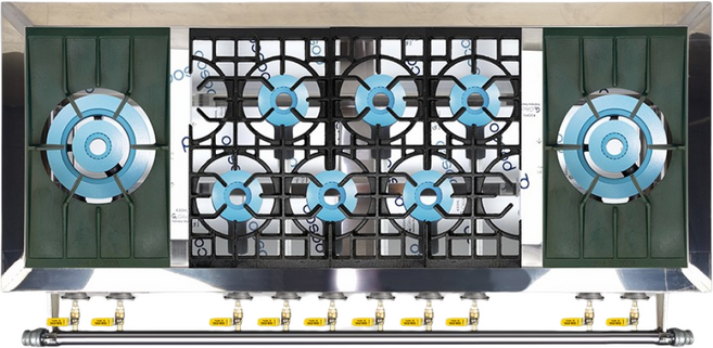 오즈테크 업소용 가스렌지 원형+일반상판 1500렌지 22-16화구 2세대 세라믹 간택기, LPG, 높은/0.8t