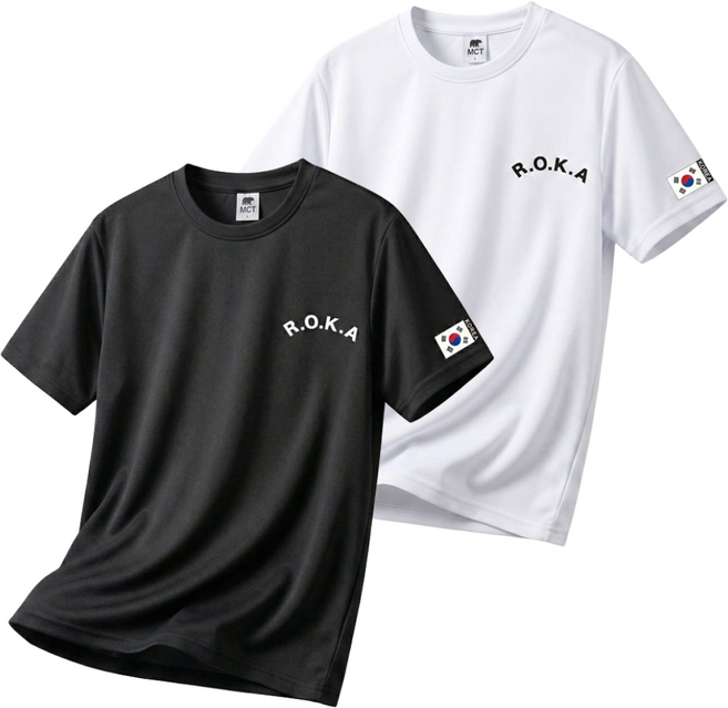 1+1 남녀공용 로카 반팔 티셔츠 쿨 드라이 쿨링 코리아 아미 ROKA 반팔티