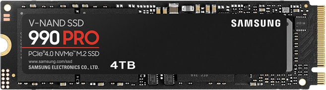삼성전자 SSD 990 PRO M.2 NVMe PCIe4.0, 4TB, MZ-V9P4T0BW [나사증정]