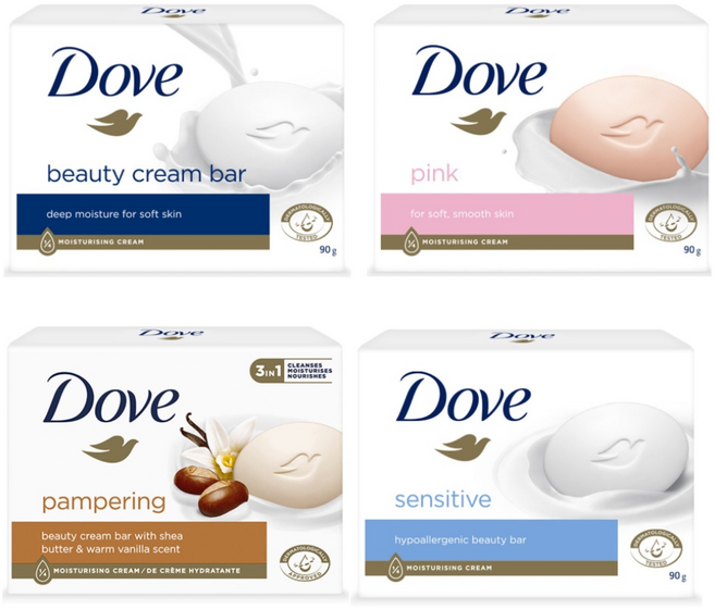 도브 비누 뷰티바 90g 4개 크림 핑크 센서티브 시어버터