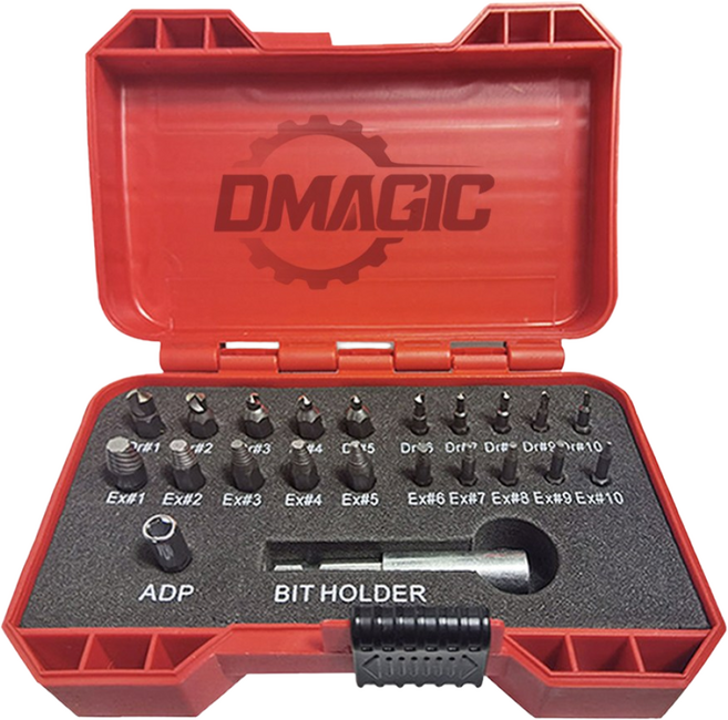 디매직 나사 피스제거 볼트리무버 22PCS 고급세트 히다리탭 역탭 반대탭, 22PCS고급세트, 1개